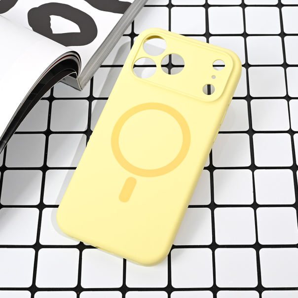 Maska za iPhone 17 Pro Max 69 Magsafe Pure color žuta - 223384