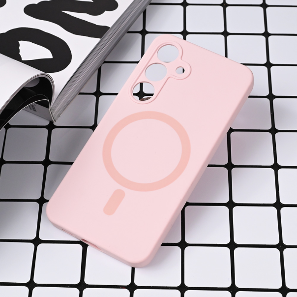 Maska za Samsung Galaxy S24 Magsafe Pure color roze - 219918