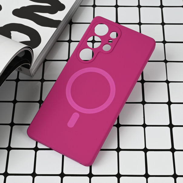 Maska za Samsung Galaxy S25 Ultra Magsafe Pure color tamno pink - 221700