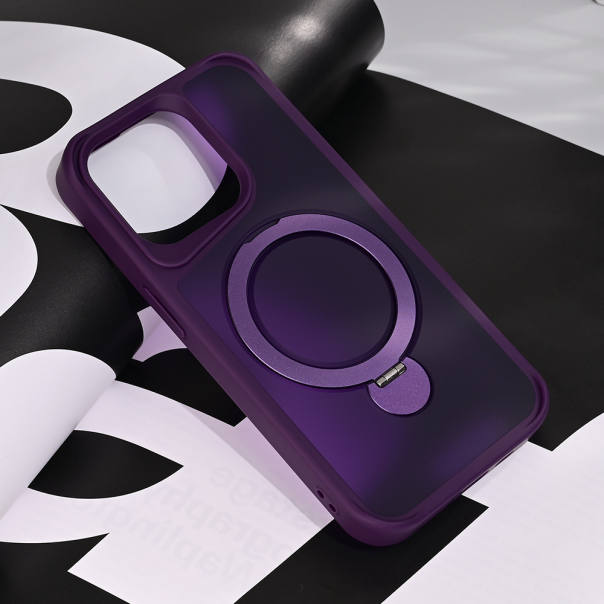 Torbica Magsafe Ring Stand za iPhone 15 Pro 6.1 ljubicasta - 216976