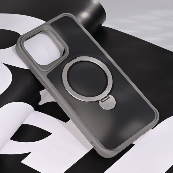 Torbica Magsafe Ring Stand za iPhone 15 Pro Max 6.7 siva - 216980