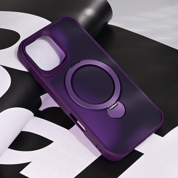 Maska za iPhone 16 6.1 Magsafe Ring Stand ljubičasta - 216983