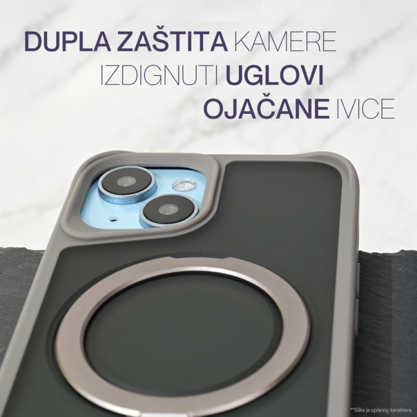 Maska za iPhone 16 6.1 Magsafe Ring Stand ljubičasta - 216983