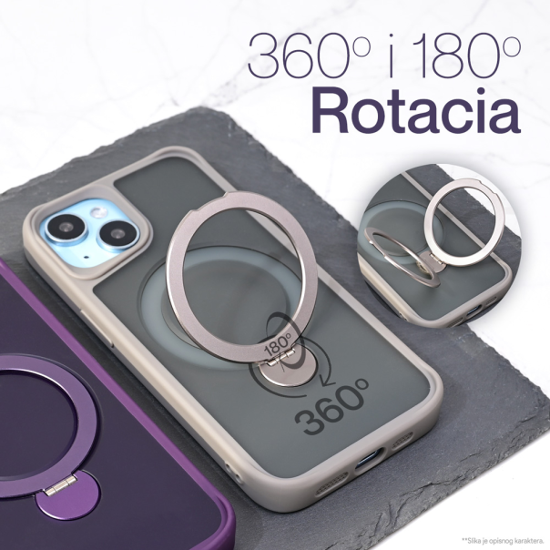 Torbica Magsafe Ring Stand za iPhone 16 Pro 6.3 krem - 216986