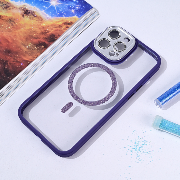 Maska za iPhone 13 Pro Max 6.7 Magsafe shining ljubičasta - 215709