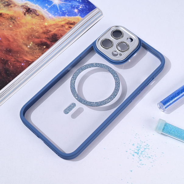 Maska za iPhone 13 Pro Max 6.7 Magsafe shining svetlo plava - 215706