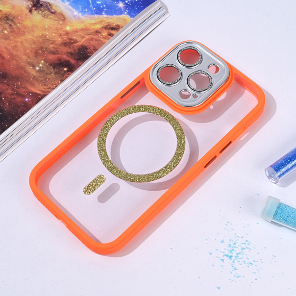 Maska za iPhone 14 Pro 6.1 narandžasto Magsafe shining - 215722