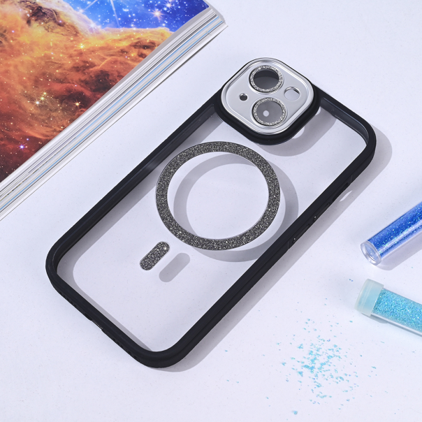 Maska za iPhone 15 6.1 Magsafe shining crna - 215723
