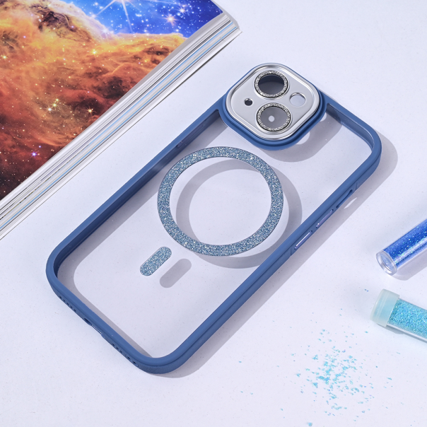 Maska za iPhone 15 6.1 Magsafe shining svetlo plava - 215724