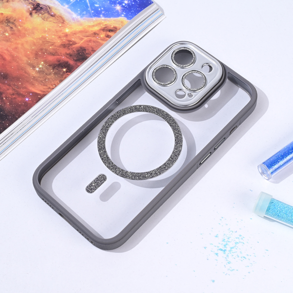 Maska za iPhone 15 Pro 6.1 Magsafe shining siva - 215732