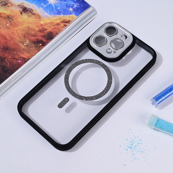 Maska za iPhone 15 Pro Max 6.7 Magsafe shining crna - 215735