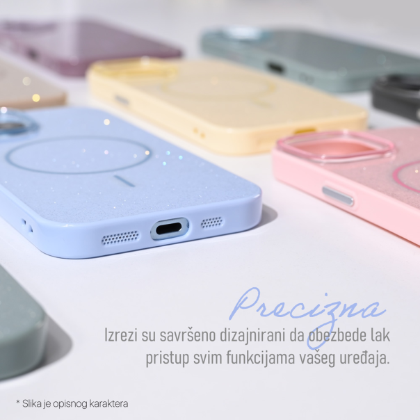 Maska za iPhone 13 Pro 6.1 Magsafe Sparkle Dust rose - 222582-1