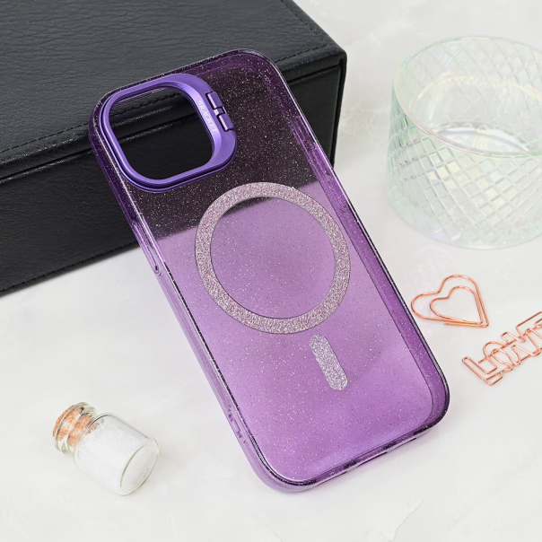 Torbica Magsafe Sparkle za iPhone 12 6.1 ljubicasta - 216899