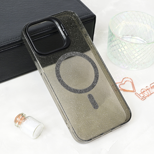 Torbica Magsafe Sparkle za iPhone 13 Pro Max 6.7 crna - 216912