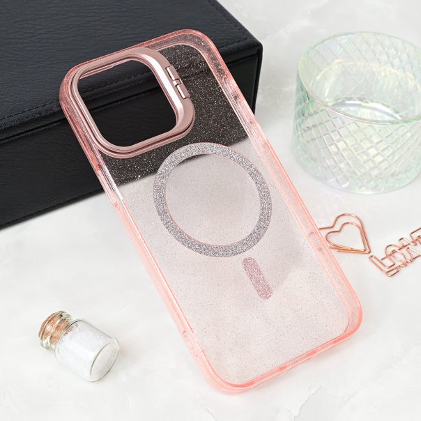 Torbica Magsafe Sparkle za iPhone 13 Pro Max 6.7 roze - 216914