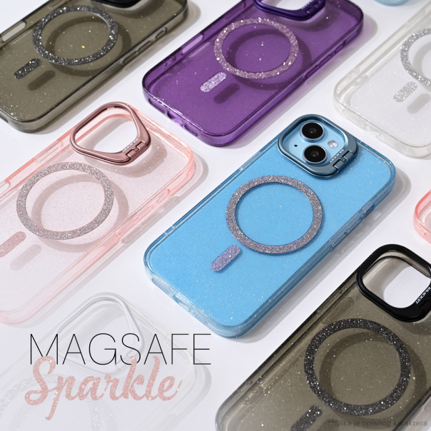 Torbica Magsafe Sparkle za iPhone 14 Pro 6.1 crna - 216920