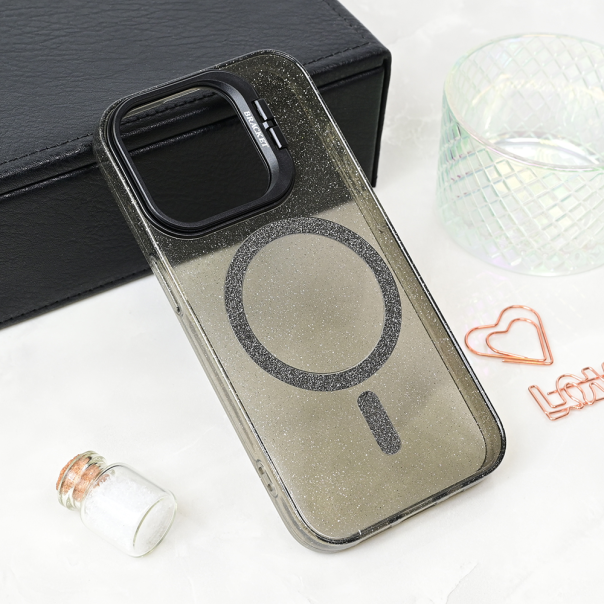 Torbica Magsafe Sparkle za iPhone 15 Pro 6.1 crna - 216929