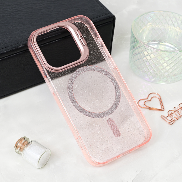 Torbica Magsafe Sparkle za iPhone 15 Pro 6.1 roze - 216932
