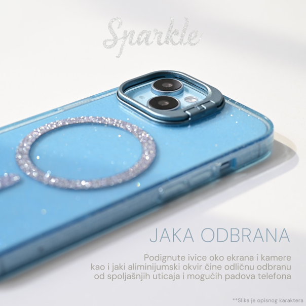 Torbica Magsafe Sparkle za iPhone 15 Pro Max 6.7 crna - 216934