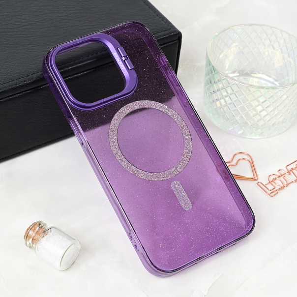 Torbica Magsafe Sparkle za iPhone 15 Pro Max 6.7 ljubicasta - 216935