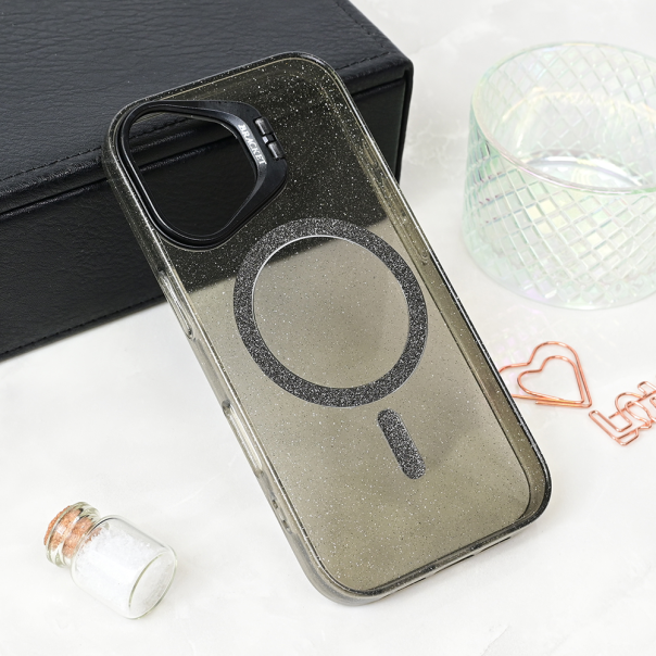 Maska za iPhone 16 6.1 Magsafe Sparkle crna - 216938