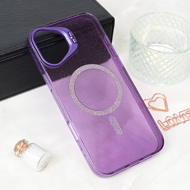 Maska za iPhone 16 Plus 6.7 Magsafe Sparkle ljubičasta - 216944