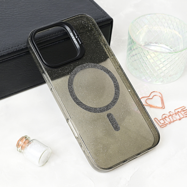 Maska za iPhone 16 Pro Max 6.9 Magsafe Sparkle crna - 216951