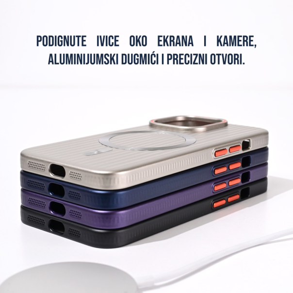 Torbica Magsafe Stripe za iPhone 12 6.1 ljubicasta - 216432