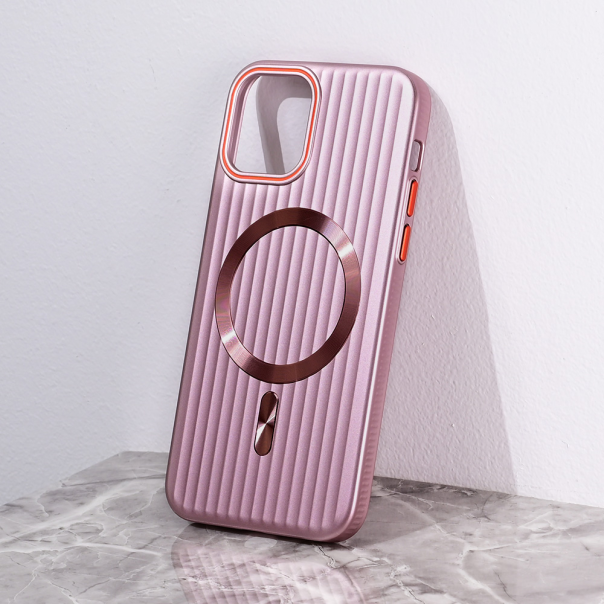 Torbica Magsafe Stripe za iPhone 12 6.1 roze - 216434