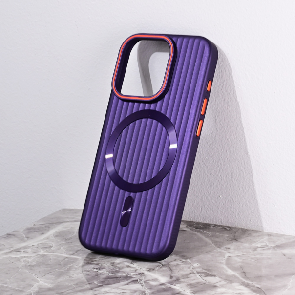 Torbica Magsafe Stripe za iPhone 15 Pro 6.1 ljubicasta - 216461