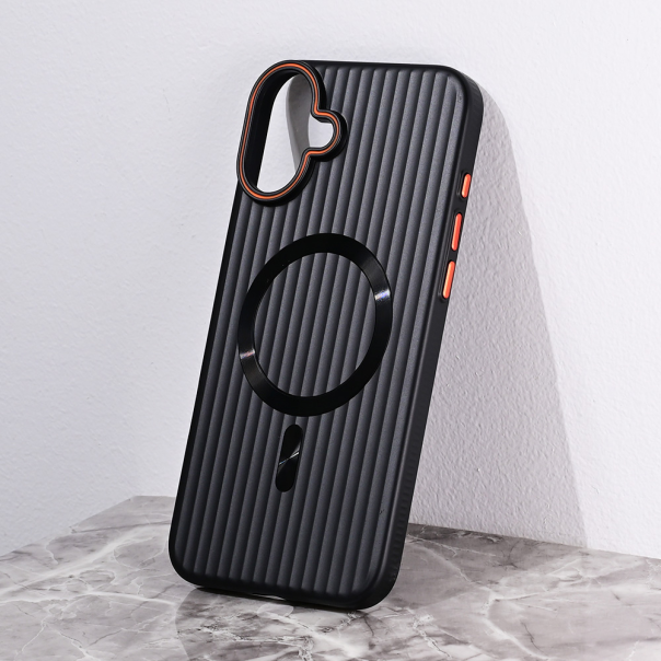 Maska za iPhone 16 Plus 6.7 Magsafe Stripe crna - 216472