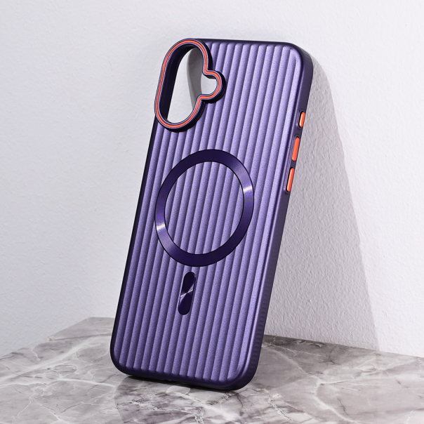 Maska za iPhone 16 Plus 6.7 Magsafe Stripe ljubičasta - 216473