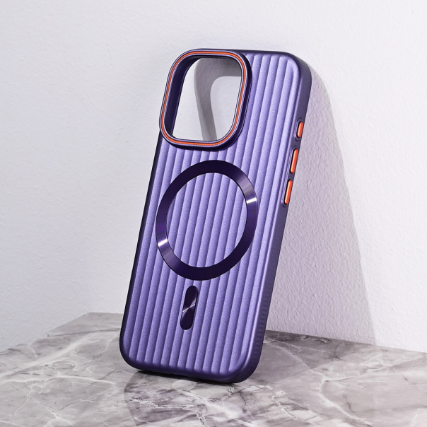 Maska za iPhone 16 Pro 6.3 Magsafe Stripe ljubičasta - 216476