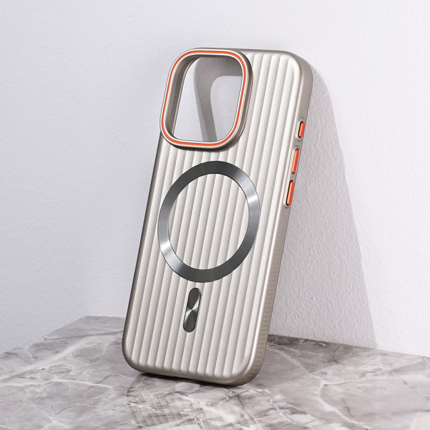 Maska za iPhone 16 Pro 6.3 Magsafe Stripe siva - 216478