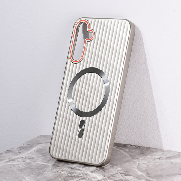 Maska za Samsung Galaxy A15 5G Magsafe Stripe siva - 216487