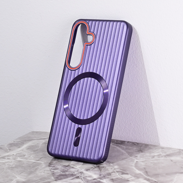 Torbica Magsafe Stripe za Samsung S921B Galaxy S24 ljubicasta - 216505