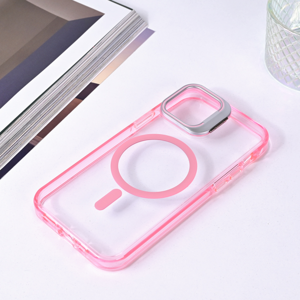 Torbica Magsafe transparent za iPhone 12 6.1 pink - 215962-1
