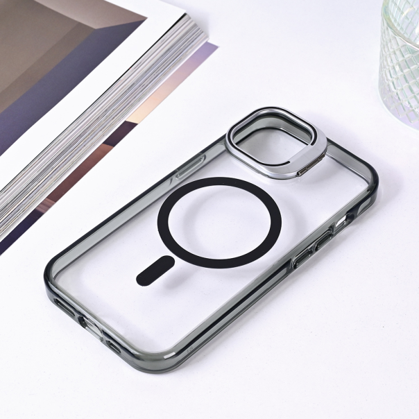 Torbica Magsafe transparent za iPhone 14 6.1 crna - 215924-1
