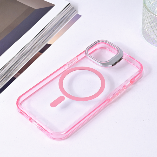 Torbica Magsafe transparent za iPhone 14 6.1 pink - 215926-1