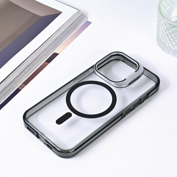 Torbica Magsafe transparent za iPhone 14 Pro 6.1 crna - 215932-1