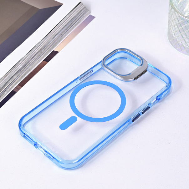 Maska za iPhone 15 6.1 Magsafe transparent plava - 215943-1