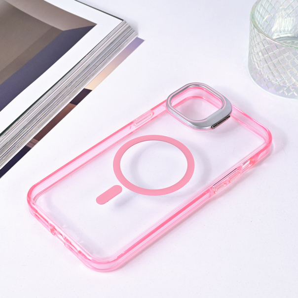 Maska za iPhone 15 Plus 6.7 Magsafe transparent pink - 215949-1