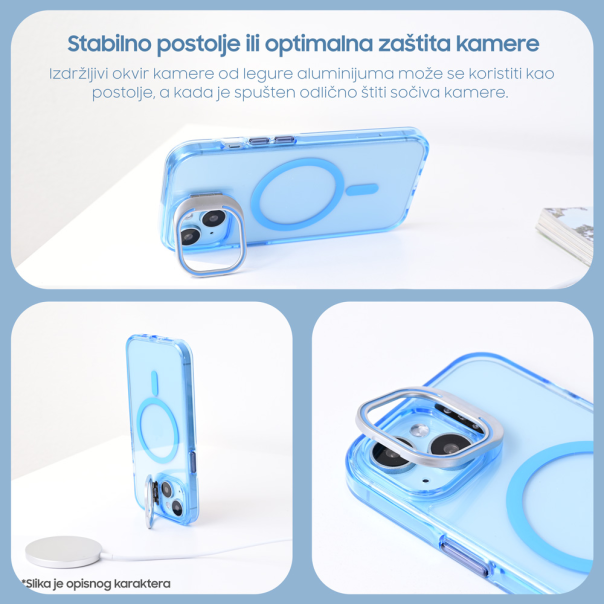 Torbica Magsafe transparent za iPhone 16 Pro 6.3 ljubicasta - 216551