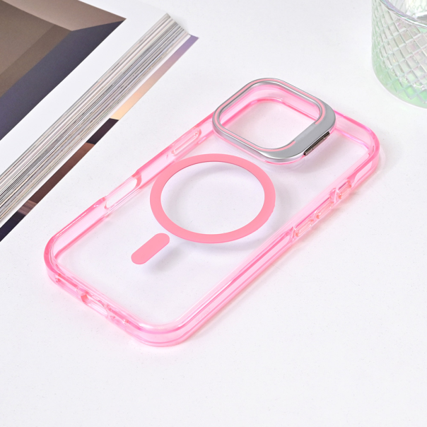 Torbica Magsafe transparent za iPhone 16 Pro 6.3 pink - 216550
