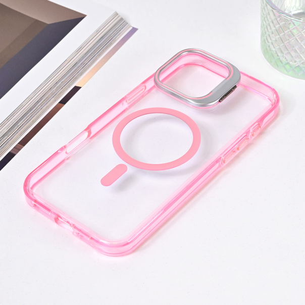 Torbica Magsafe transparent za iPhone 16 Pro Max 6.9 pink - 216555