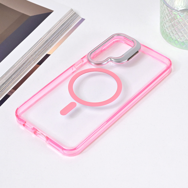 Torbica Magsafe transparent za Samsung S926B Galaxy S24 Plus pink - 216558
