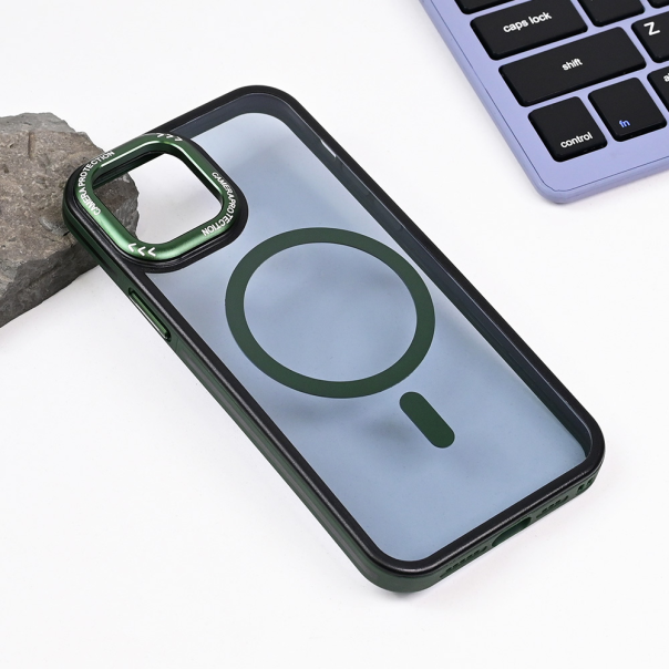 Maska za iPhone 12 6.1 Magsafe Trendy zelena - 217474