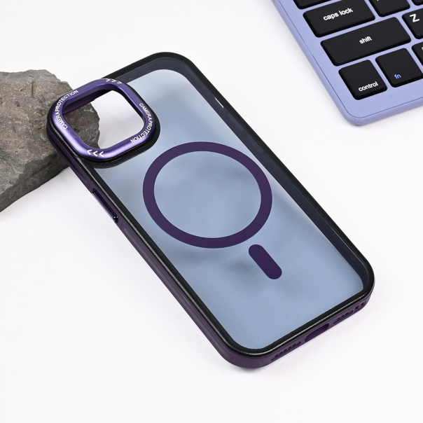 Maska za iPhone 14 6.1 Magsafe Trendy ljubičasta - 217476