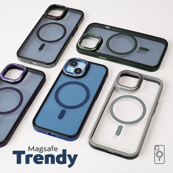 Maska za iPhone 15 6.1 Magsafe Trendy plava - 217465