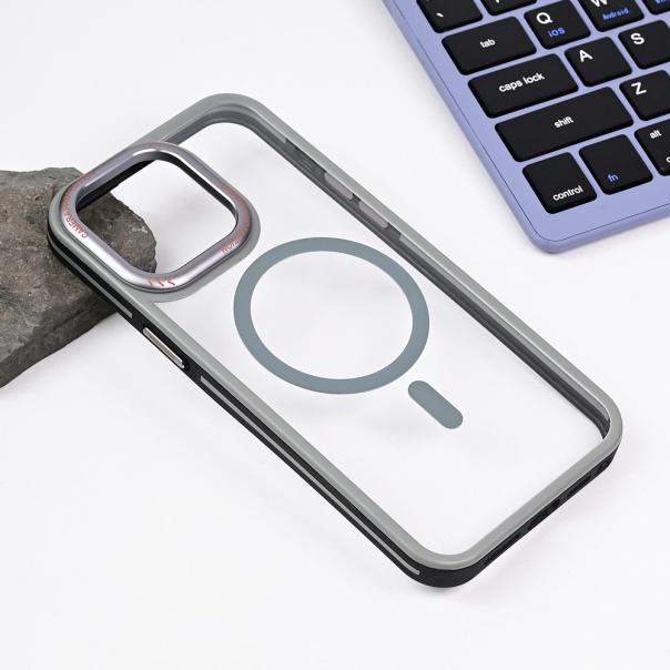 Maska za iPhone 15 Pro Max 6.7 Magsafe Trendy siva - 217452